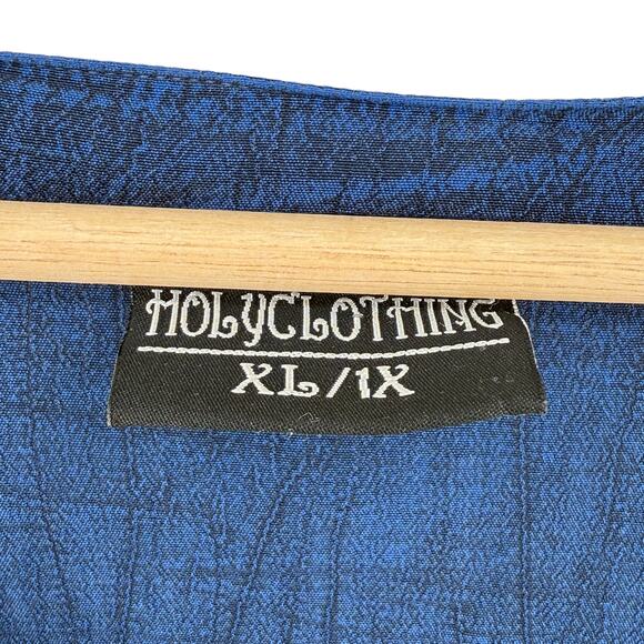 Holy Clothing Embroidered Boho Bell Sleeve Peasant Tunic Top Shirt Sz XL 1X - Picture 8 of 9